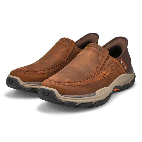 Chaussure à enfiler sans les mains RESPECTED ELGIN SLIP-INS, brun, hommes - Large