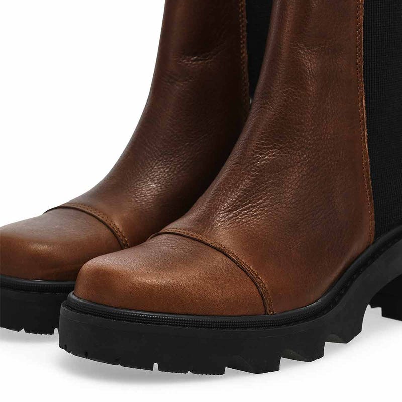 Women's  Joan Now Waterproof Chelsea Boot - Tobacco/Black