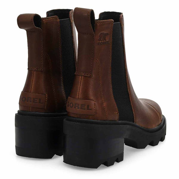 Women's  Joan Now Waterproof Chelsea Boot - Tobacco/Black
