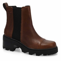 Women's  Joan Now Waterproof Chelsea Boot - Tobacco/Black