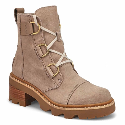 Botte imperméable à lacets Joan Now Lace, taupe, femmes