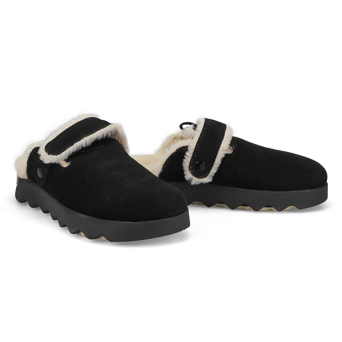 Women's Viibe Cozy Suede Clog - Black