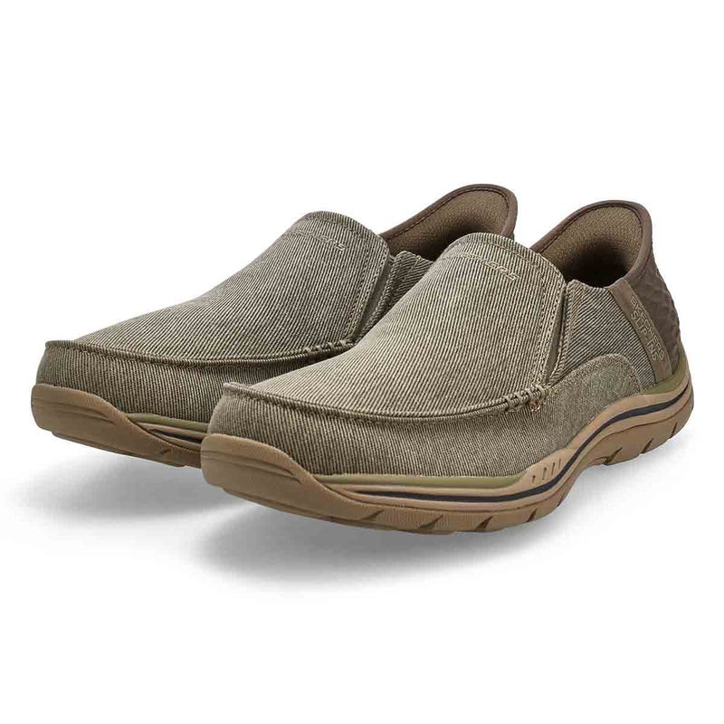 Chaussure décontractée à enfiler EXPECTED SLIP-INS, kaki, hommes - LARGE