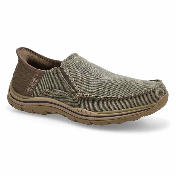 Chaussure décontractée à enfiler EXPECTED SLIP-INS, kaki, hommes - LARGE