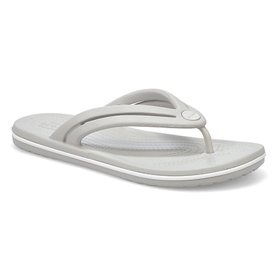Lds Crocband Flip Thong Sandal-Pearl Wht