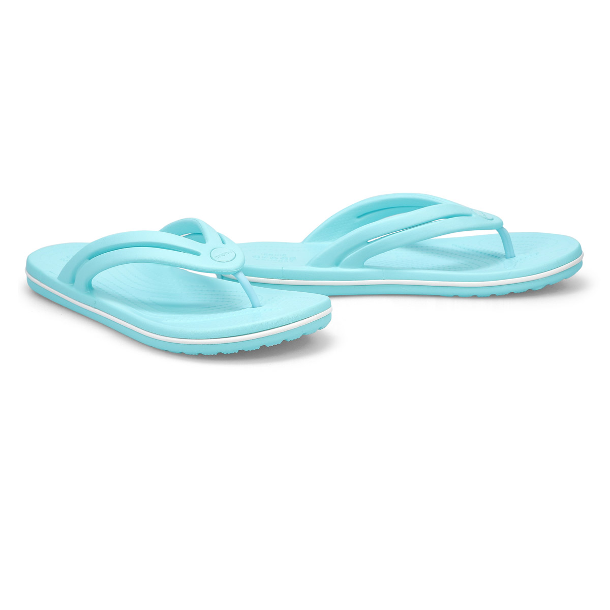 Sandale tong Crocband Flip, femmes - Bleu glacé
