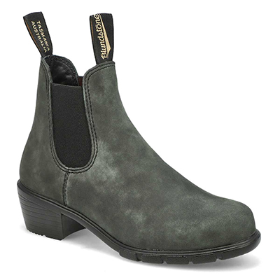 Botte Chelsea à talon, noir, femme
