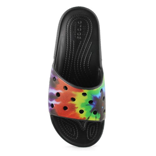 tie dye slide crocs
