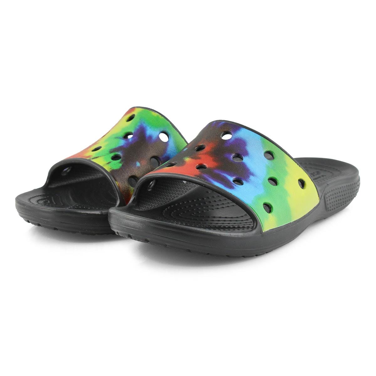 tie dye slide crocs