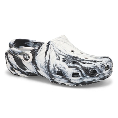 Lds Classic Marbled Multi Clog-Wht/Blk
