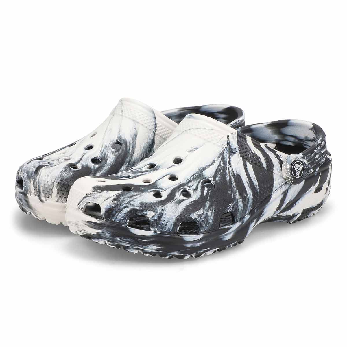 Sabot CLASSIC MARBLED EVA, blanc/noir, femmes