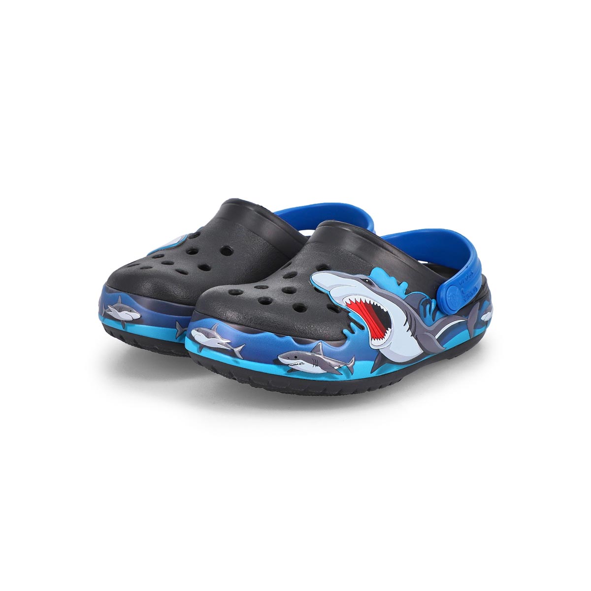 Crocs Infants' FL Shark Lights EVA Clog - Bla | SoftMoc.com