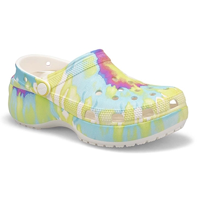 Lds Classic Platform Clog- Tie Dye