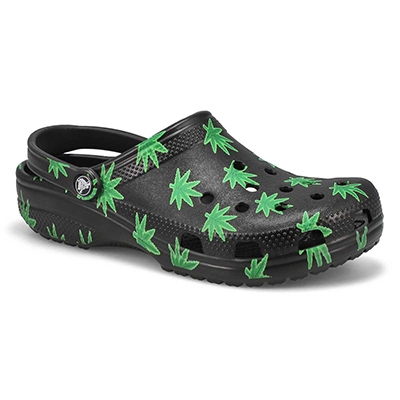 Mns Classic Hemp Leaf Clog - Black