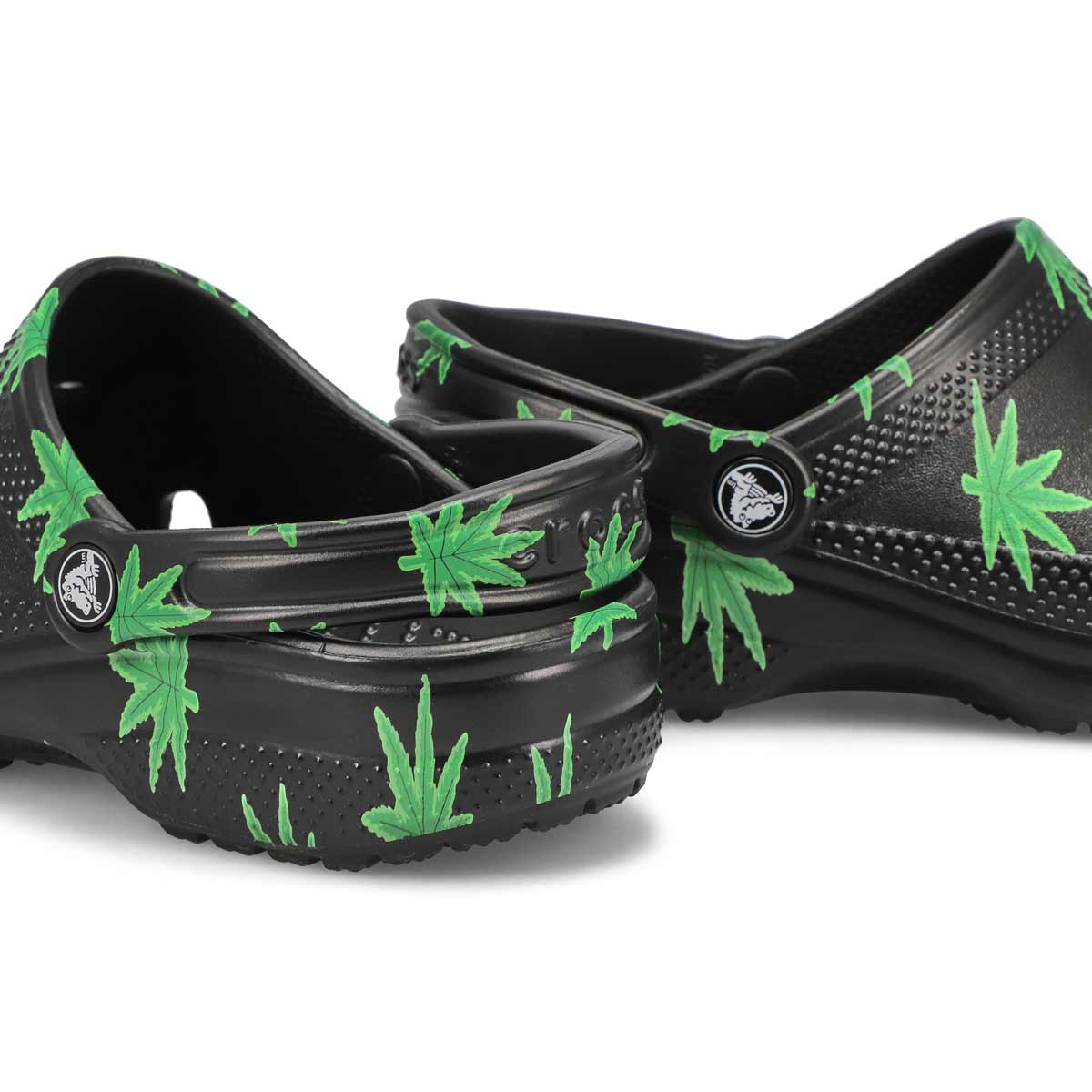 Sabot CLASSIC HEMP LEAF, noir, femmes