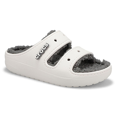 Lds Classic Cozzzy Slide Sandal - White