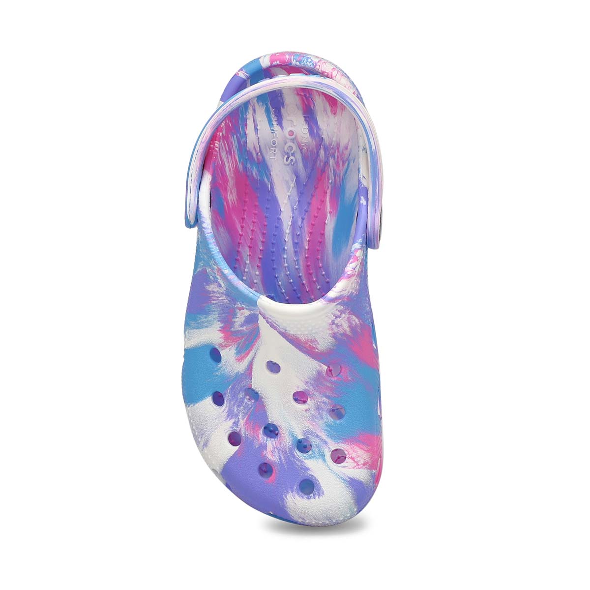 Kids' Classic Marbled Multi EVA Clog - White/Pink