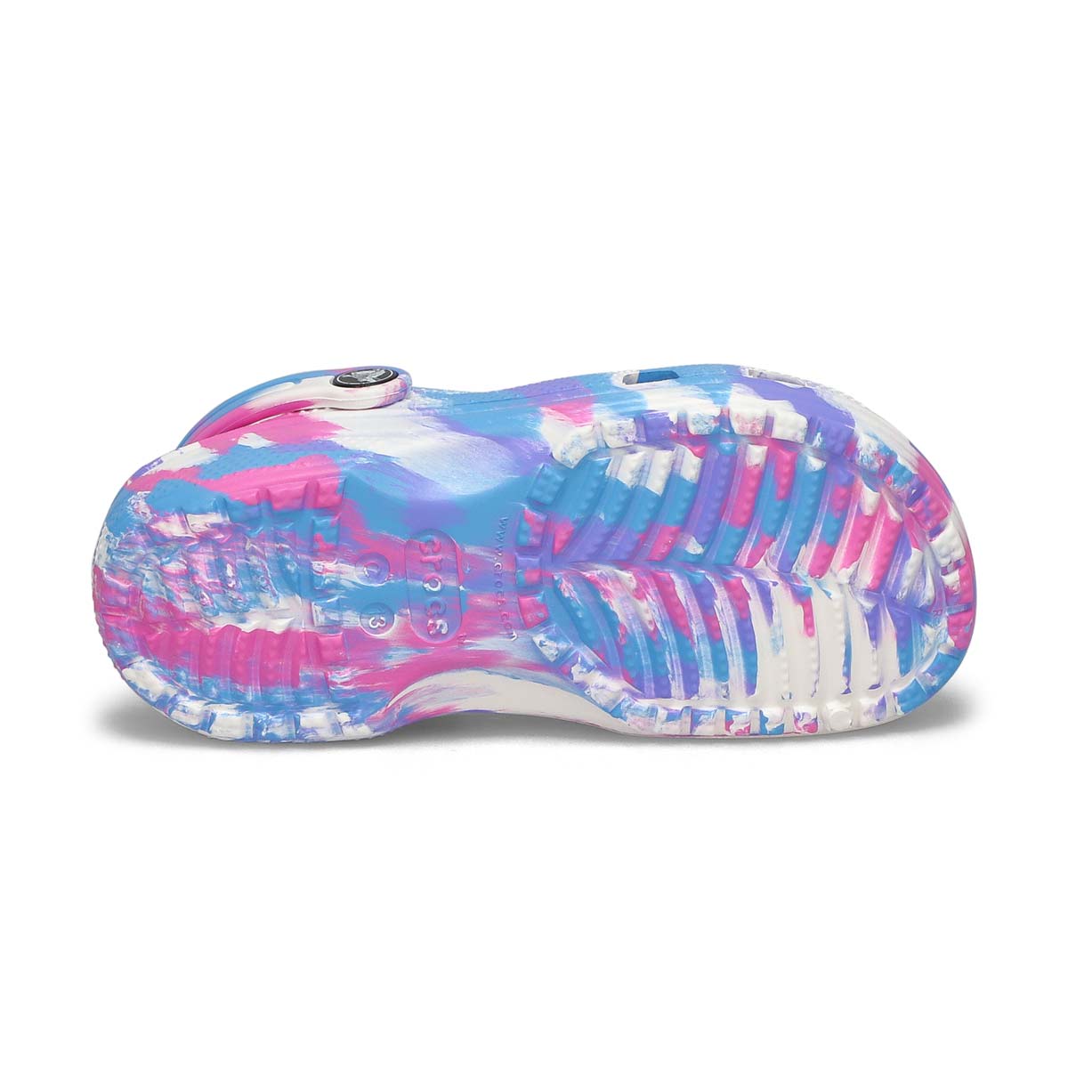 Kids' Classic Marbled Multi EVA Clog - White/Pink