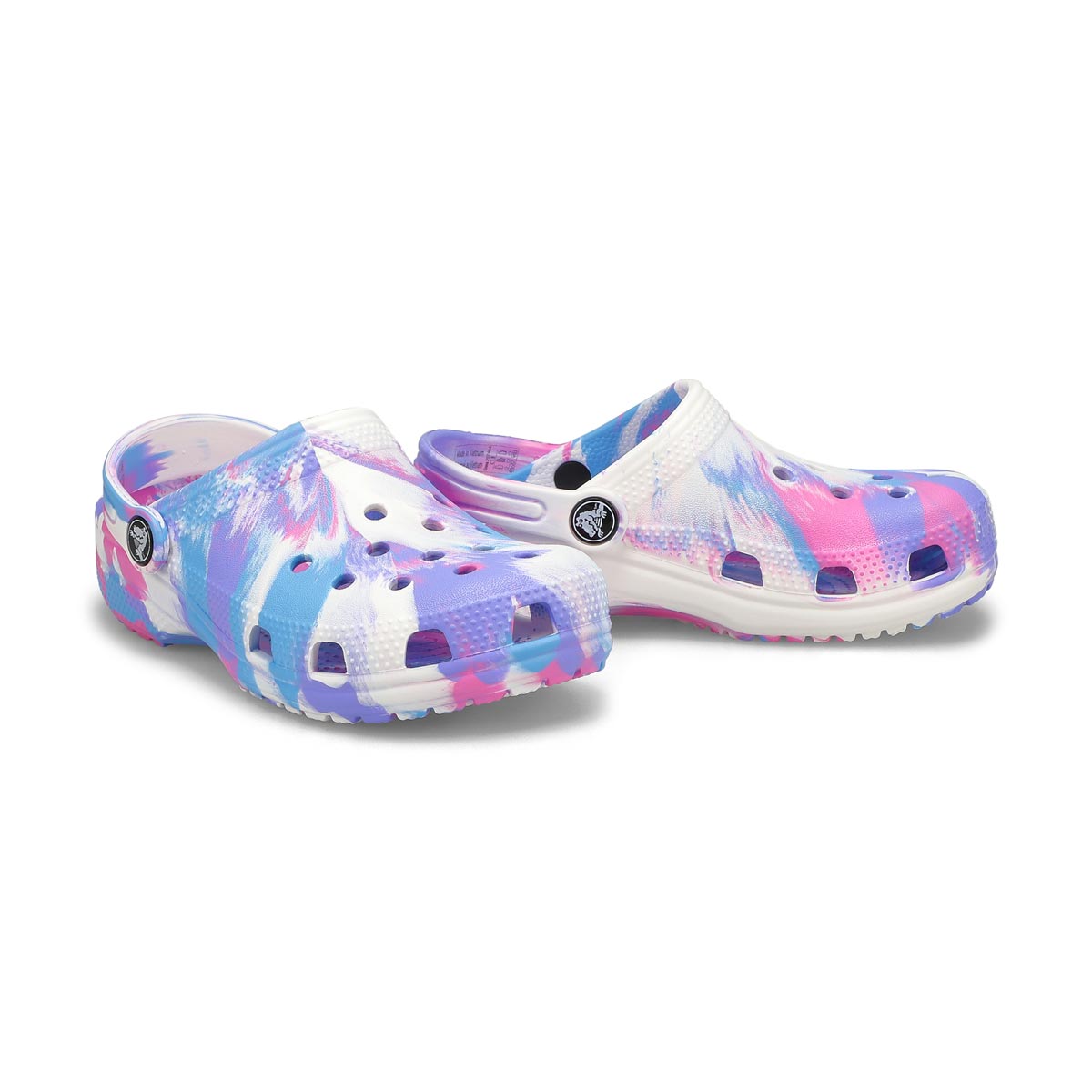Kids' Classic Marbled Multi EVA Clog - White/Pink