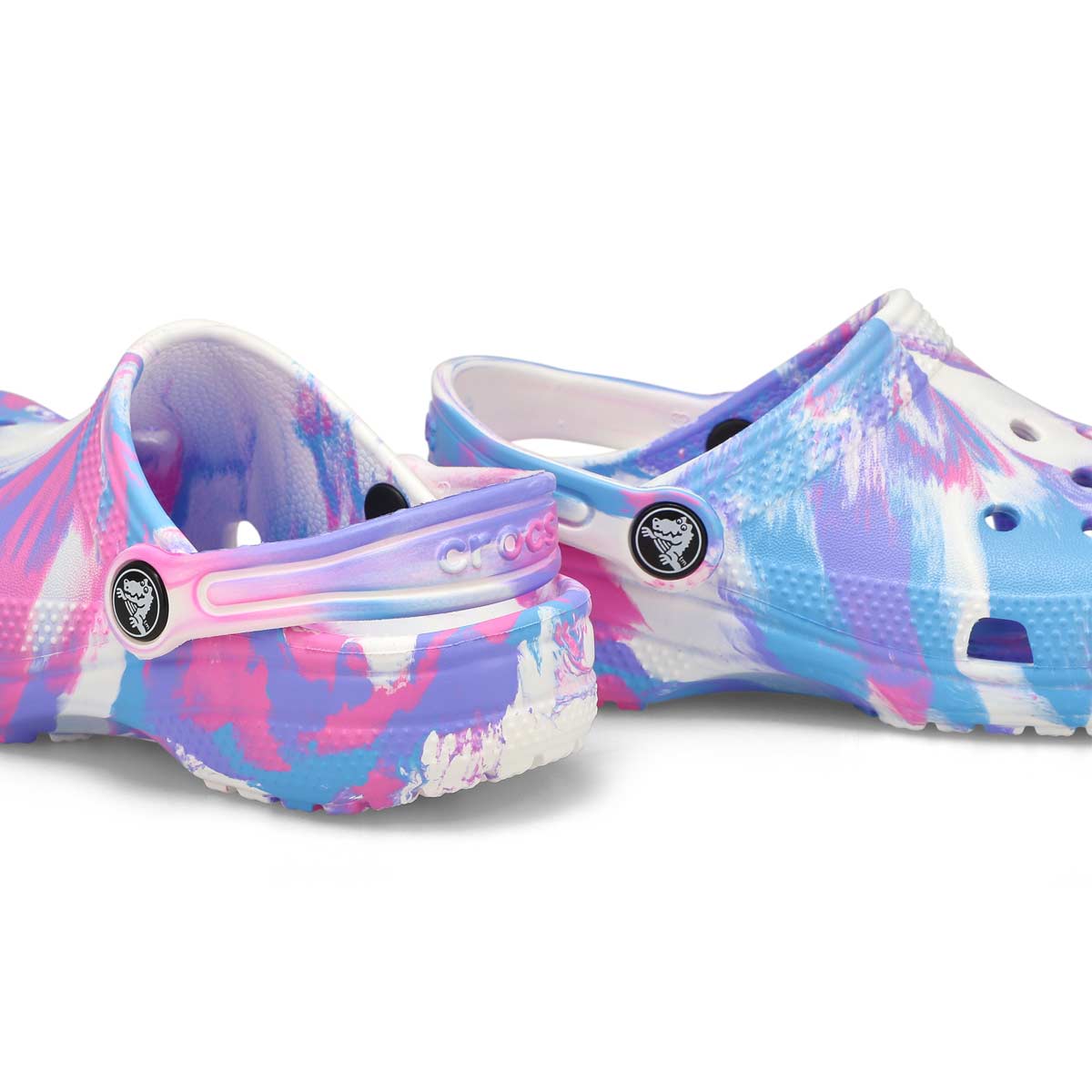 Kids' Classic Marbled Multi EVA Clog - White/Pink
