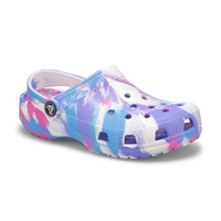 Kids' Classic Marbled Multi EVA Clog - White/Pink