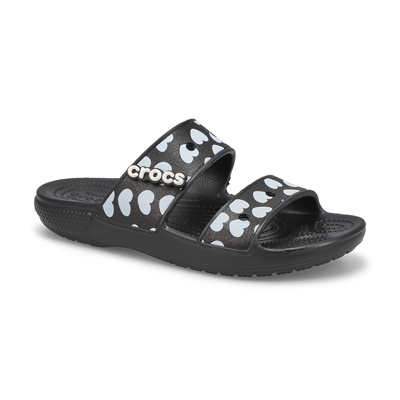 Sandale Classic Heart Print, nr/blc, fem