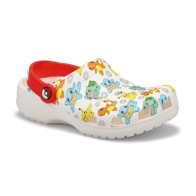 Kds Classic Pokemon Comfort Clog - White/Multi