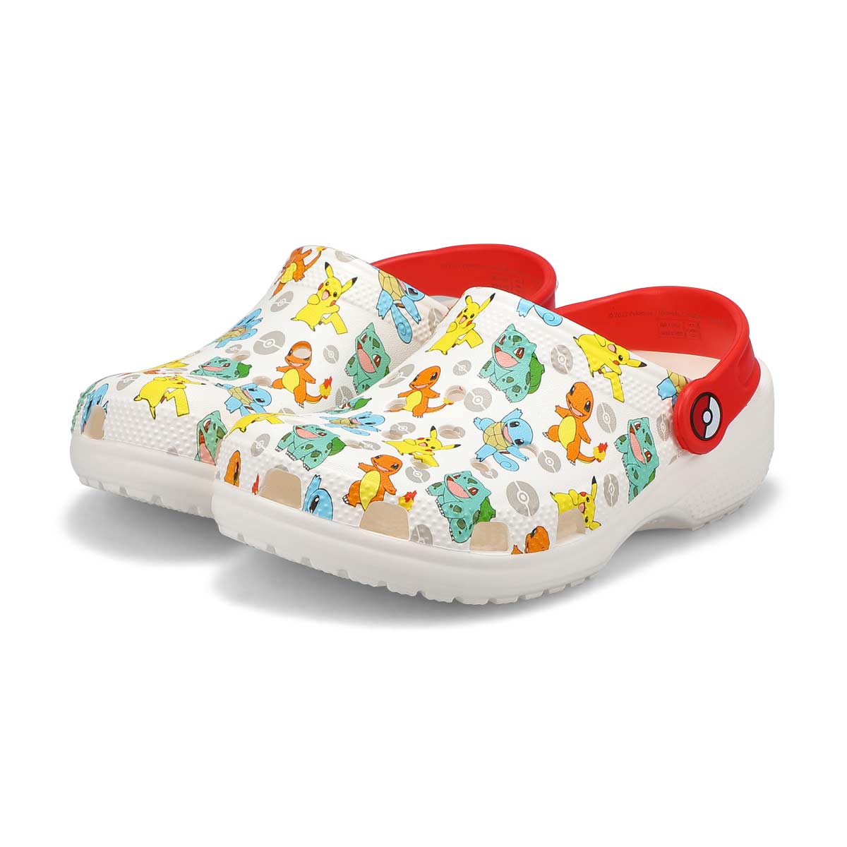 Kids' Classic Pokemon Comfort Clog - White/Multi