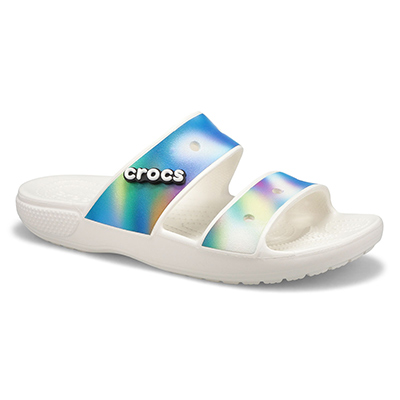 Lds Classic Crocs SolarizedSlide-Wht/Mul