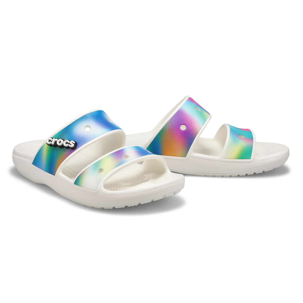 Classic crocs iridescent slide 2025