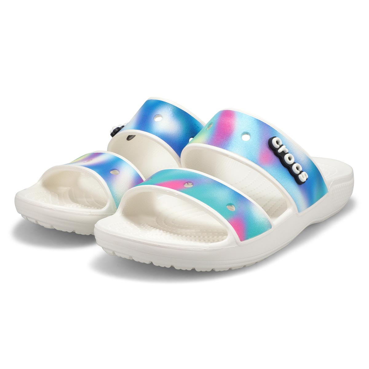 Sandale CLASSIC CROCS SOLARIZED, blanc/multi, femm