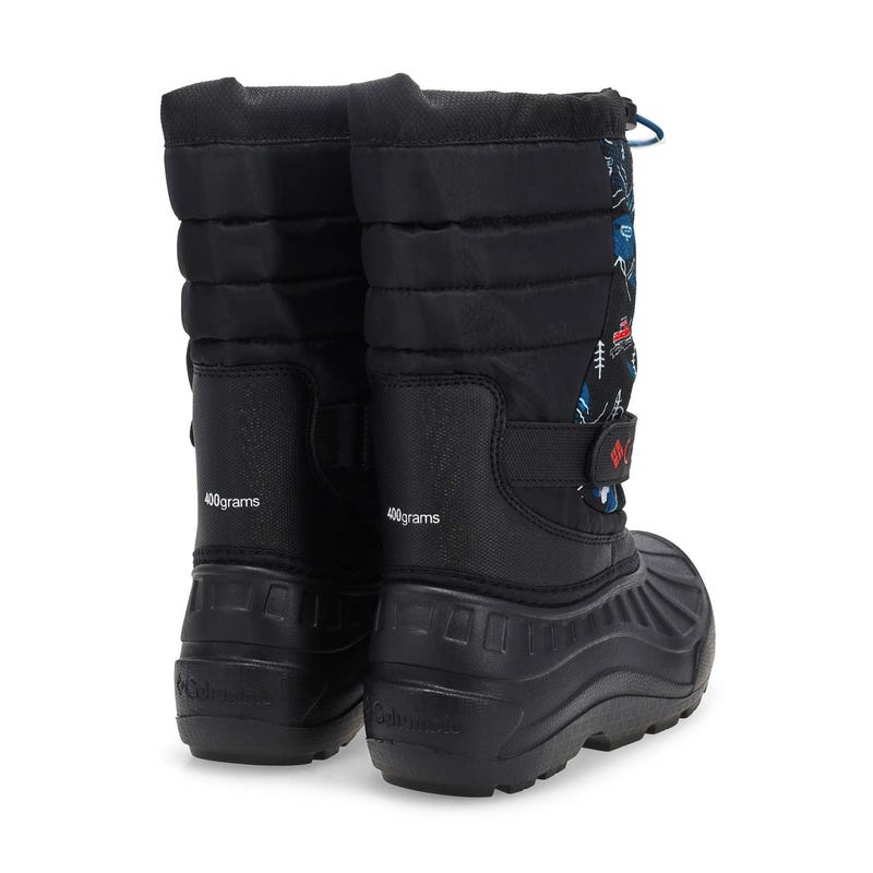 Boys'  Powderbug Snowlite Waterproof Winter Boot - Black/Black Mountopia