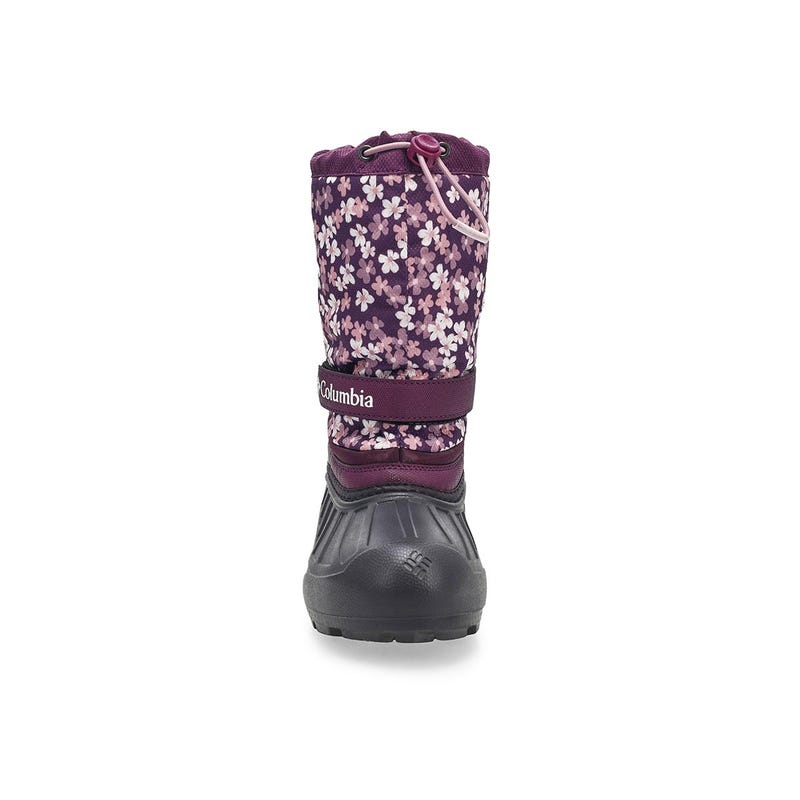 Girls'  Powderbug Snowlite Waterproof Winter Boot - Dusty Purple/Purple Posies