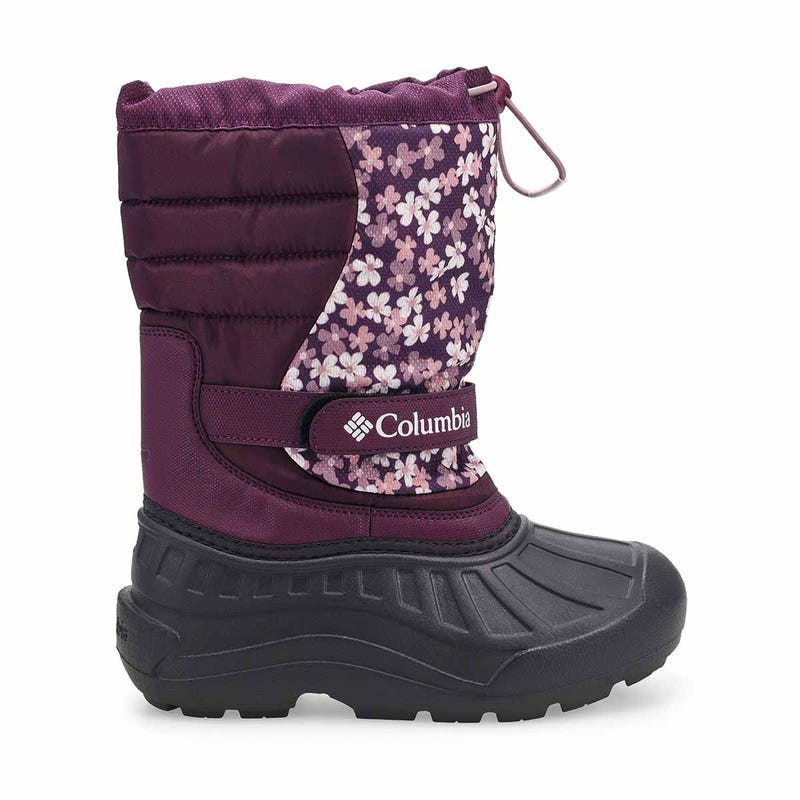 Girls'  Powderbug Snowlite Waterproof Winter Boot - Dusty Purple/Purple Posies