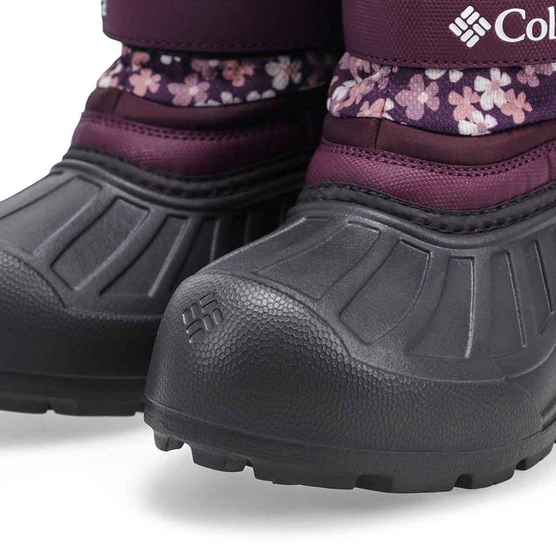 Girls'  Powderbug Snowlite Waterproof Winter Boot - Dusty Purple/Purple Posies
