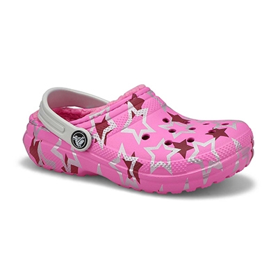 Sabot de confort doublé Classic Lined, rose bonbon, enfants