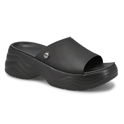 Lds Skyline Platform Slide Sandal - Black