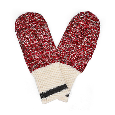 Lds Duray Marled Mitten - Red/Black