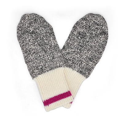 Lds Duray Marled Mitten - Grey/Pink