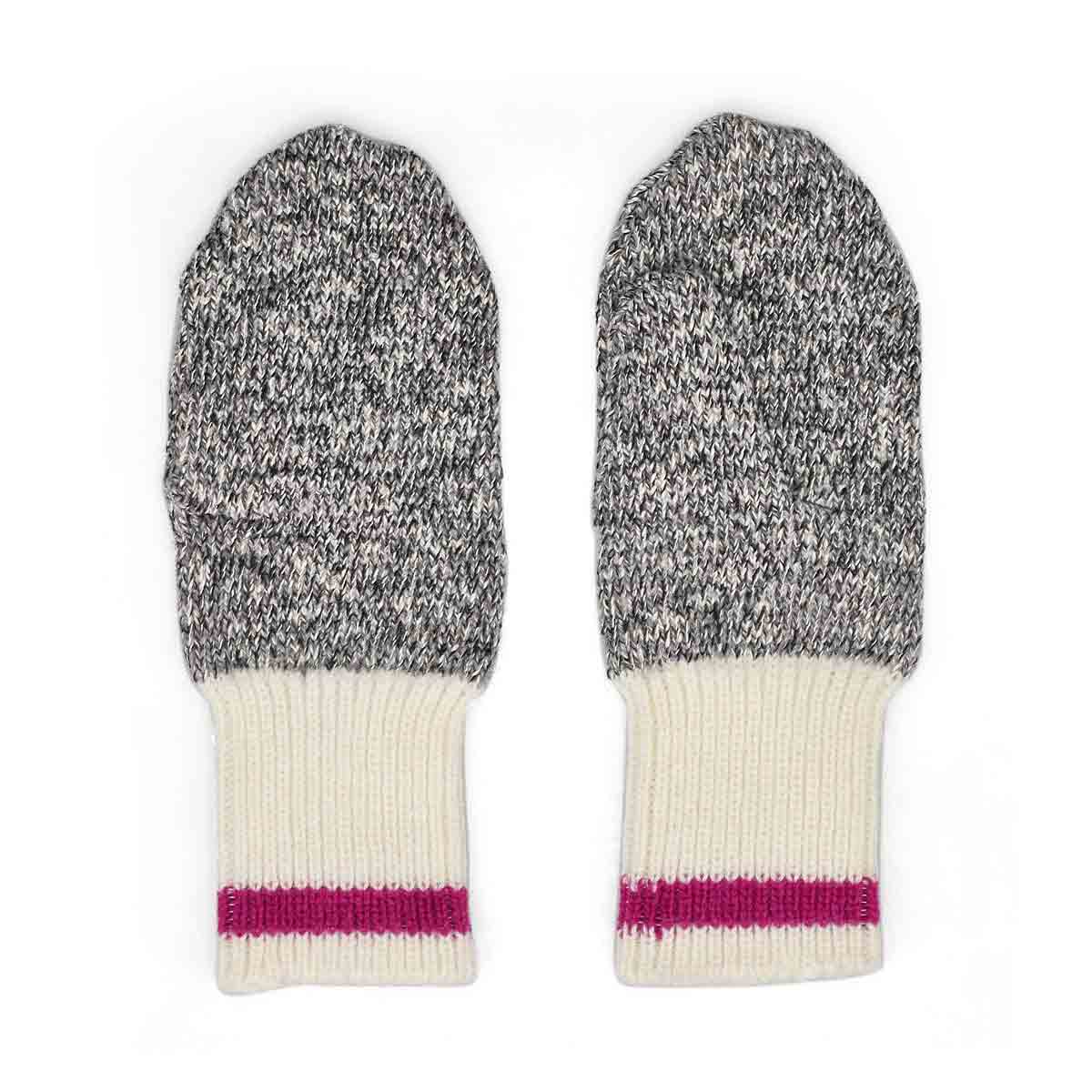 Mitaines DURAY MARLED, gris/rose, femmes
