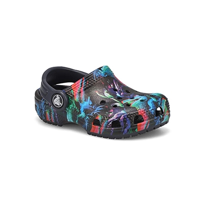 Infs Classic Dino Comfort Clog - Navy/Multi