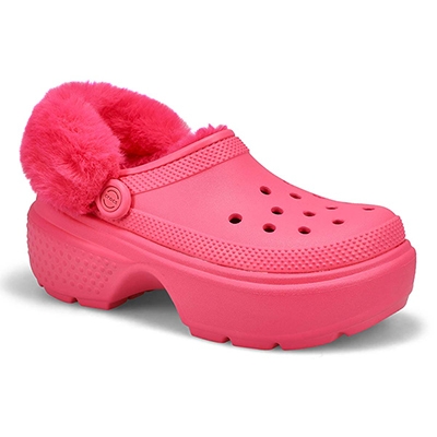 Lds Stomp Lined EVA Clog - Hyper Pink