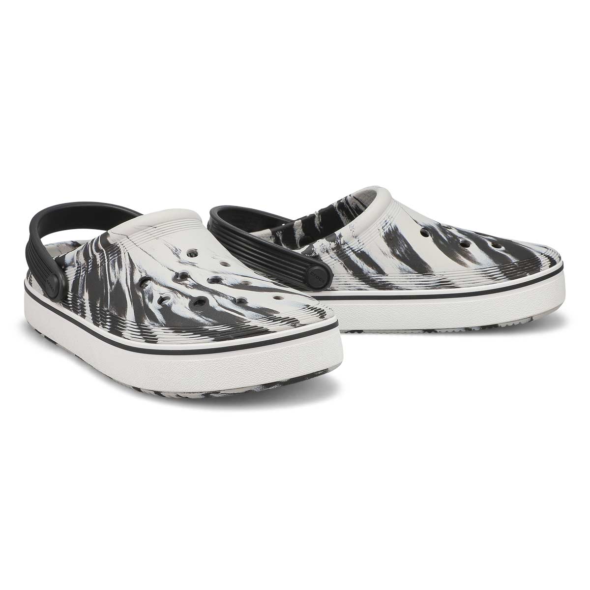 Women's Off Court Marbled Clog - Black/White