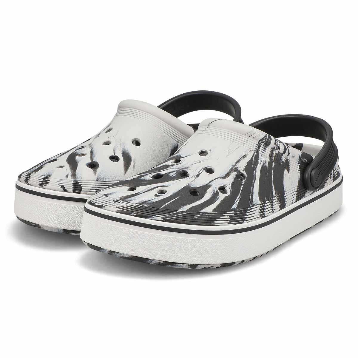 Women's Off Court Marbled Clog - Black/White