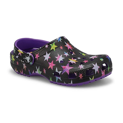 Sabot Classic Clog Graphics, violet/multi, enfant