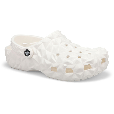 Lds Classic Geometric EVA Comfort Clog - White