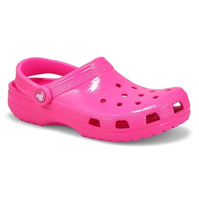 Lds Classic Neon Highlighter Clog - Pink Crush