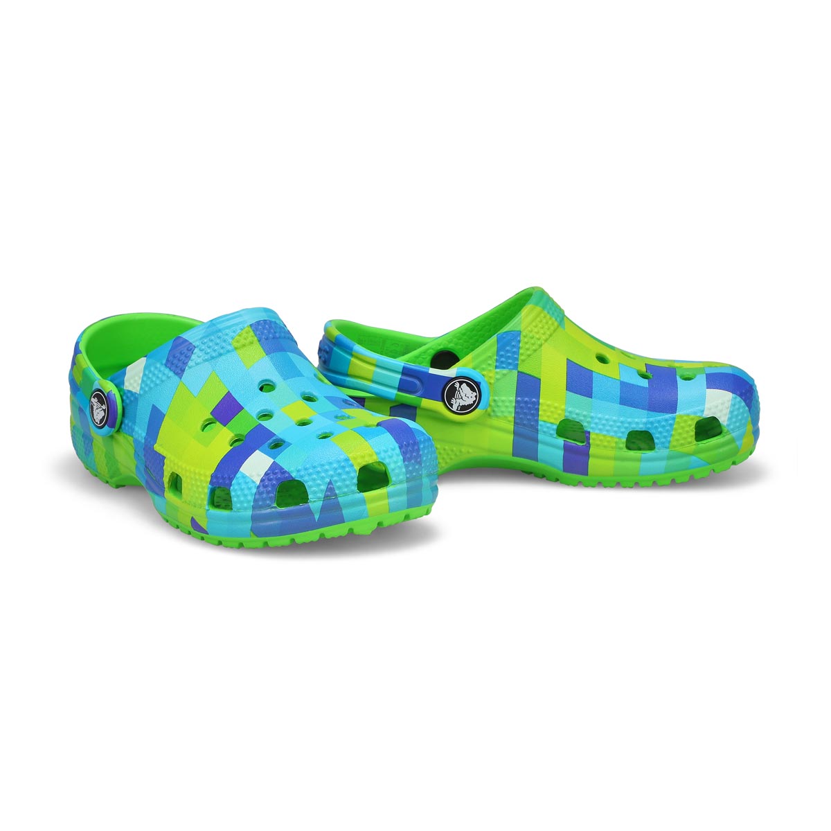 Sabot CLASSIC DIGI BLOCK, vert limon, enfants