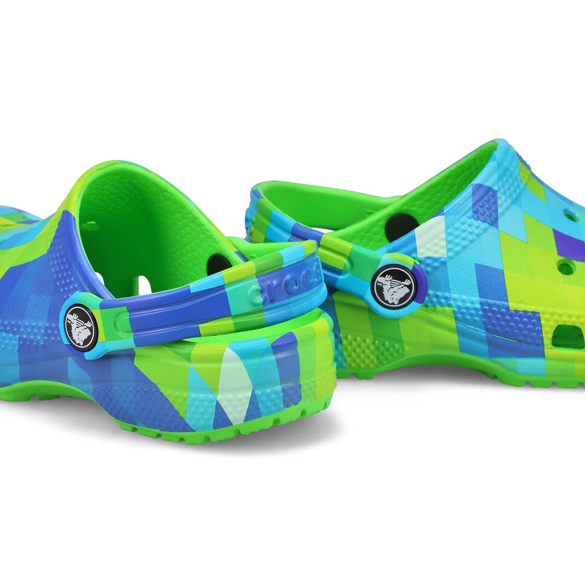 Sabot CLASSIC DIGI BLOCK, vert limon, enfants