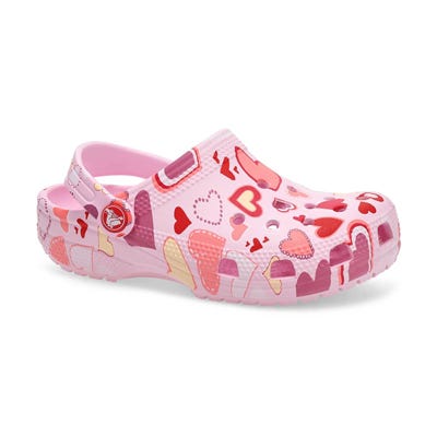 Sabot de confort CLASSIC EVA, lait rose/cœurs, enfants